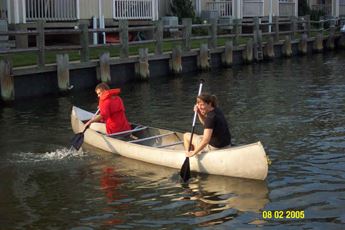 A boat being used at practice
